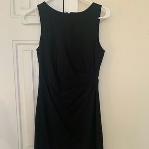 Theory Black, Side Ruched, Mid-Length Dress